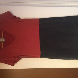 Anthropologie Dolan Red/Navy Dress